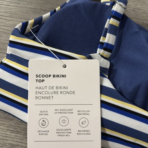 Athleta Scoop Bikini Top A-C Amelia Stripe - Size XS - Picture 5 of 8